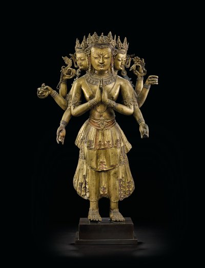 Estatua de Ekadashalokeshvara de Tibetan School
