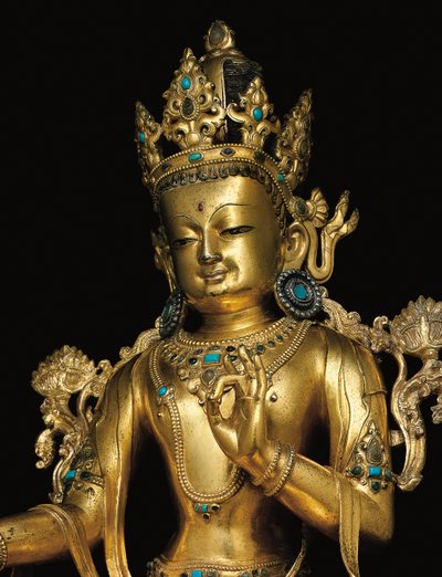Figura imperial de Avalokiteshvara de Tibetan School