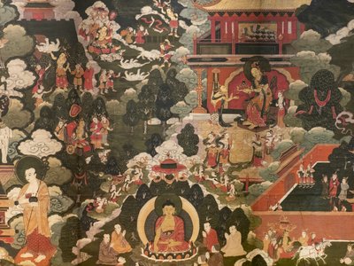 Escenas de la vida de Buda Shakyamuni de Tibetan School