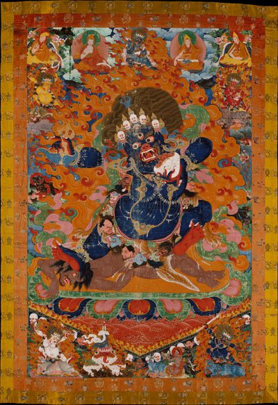 Yamantaka, Destructor del Dios de la Muerte, c.1700-30 de Tibetan School