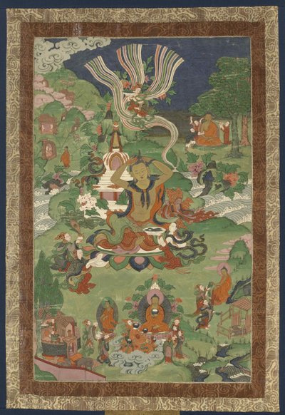 Thangka con escenas de la vida del Buda, segunda mitad del siglo XIX de Tibetan culture.