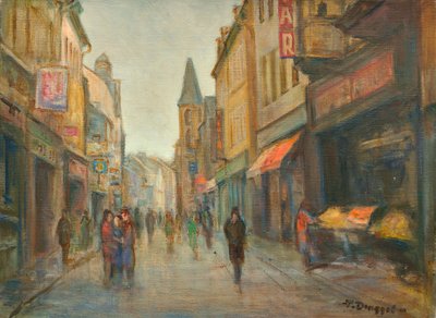 Calle bajo la lluvia (París) de Tibor Dengyel