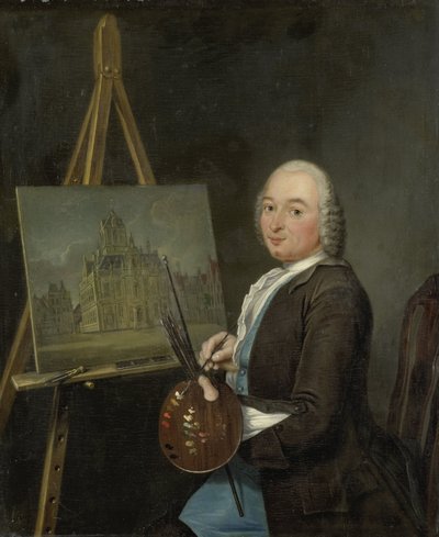 Retrato de Jan ten Compe, pintor y marchante de arte en Ámsterdam de Tibout Regters