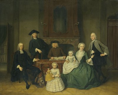 Retrato de la familia Brak, menonitas de Amsterdam de Tibout Regters