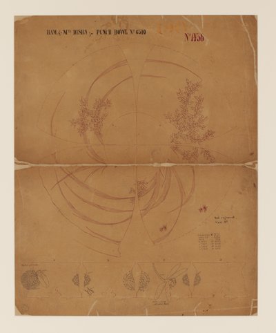 Estudio para ponchera de estilo japonés de Tiffany and Company