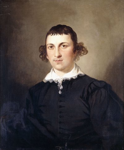 Retrato de un Caballero, probablemente el Sr. Lyte, con Traje Negro de Van Dyke, 1769 de Tilly Kettle