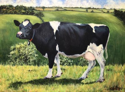 Vaca 2021 (óleo sobre lienzo) de Tilly Willis