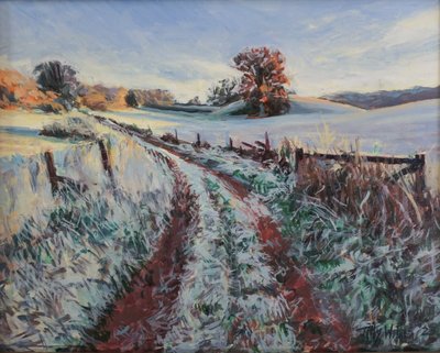 Frozen Morning, 2024 (óleo sobre tabla) de Tilly Willis