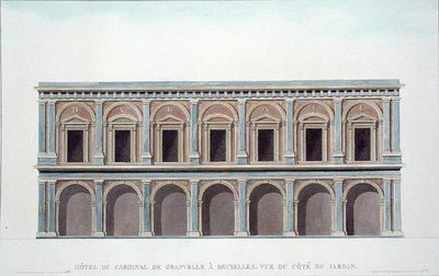 Residencia del Cardenal de Granvelle (1517-86), Bruselas, vista desde el jardín, de 