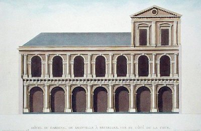 Vista lateral de la residencia del Cardenal de Granvelle, Bruselas, de 