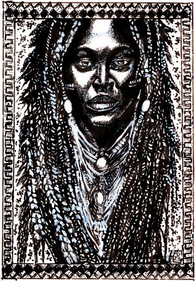 Retrato de rastas africanas de Tim Hoinkis