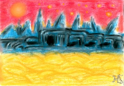 Puesta de sol en Alien City de Tim Hoinkis