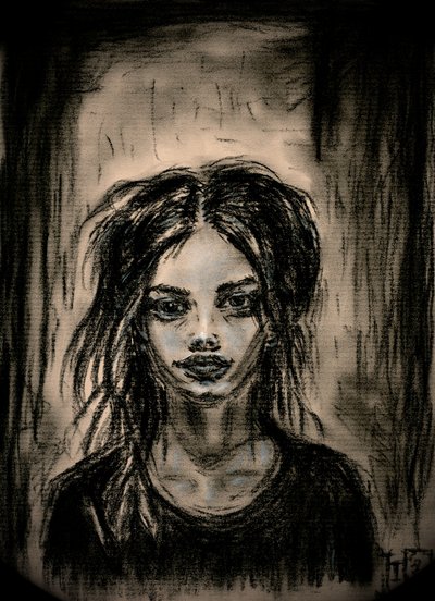 Retrato de mirada oscura de Tim Hoinkis