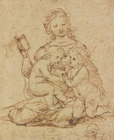Madonna con dos niños de Timoteo Viti