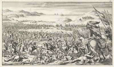La batalla de Ascalón el 12 de agosto de 1099 de Timotheus Ten Hoorn
