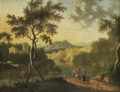 Paisaje italiano de Timotheus de Graef (attributed to)