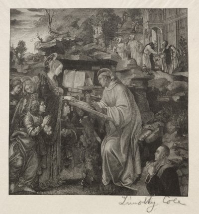 Viejos maestros italianos: La Madonna apareciendo a San Bernardo, 1888-1892 de Timothy Cole