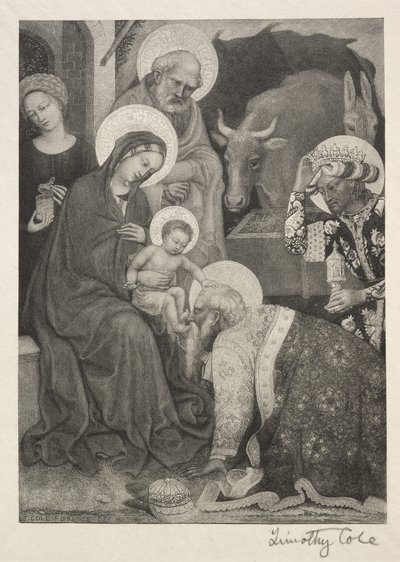 Viejos maestros italianos: La adoración de los magos, 1887 de Timothy Cole