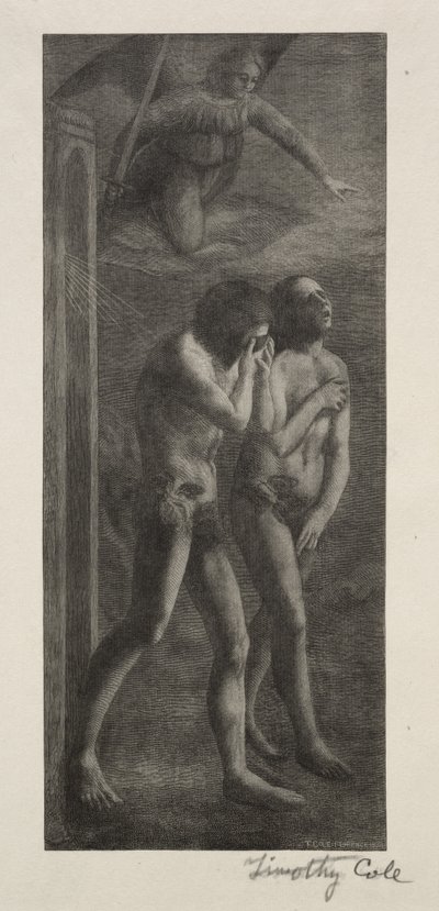 Viejos maestros italianos: La expulsión del paraíso, 1888 de Timothy Cole
