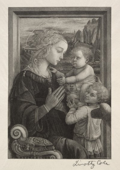 Antiguos maestros italianos: La Virgen adorando al Niño Jesús, 1888-1892 de Timothy Cole