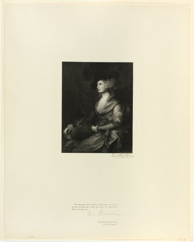 Retrato de la Sra. Siddons, de Viejos Maestros Ingleses de Timothy Cole