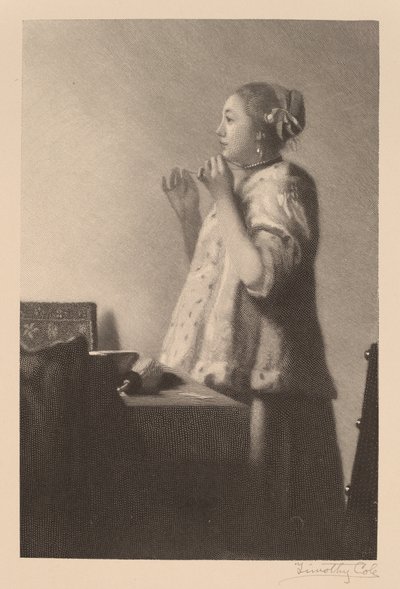 El collar de perlas de Timothy Cole after Johannes Vermeer