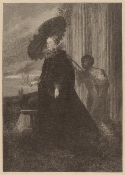 Marchesa Elena Grimaldi, Esposa de Marchese Nicola Cattaneo de Timothy Cole after Sir Anthony van Dyck