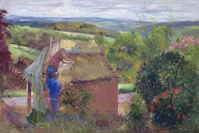 Techando la Casa de Verano, Lanhydrock House, Cornwall, 1993 de Timothy Easton
