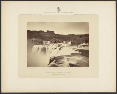 Cataratas Shoshone, río Snake, Idaho, vista desde lo alto de las cataratas de Timothy H. OSullivan