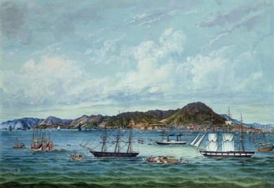 Vista de Hong Kong, c.1860 de Tinqua