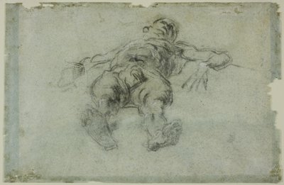 Desnudo masculino reclinado, en escorzo de Tintoretto