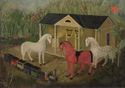 Caballos y trenes de Tirzah Ravilious
