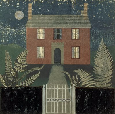 Casa de noche (collage) de Tirzah Ravilious