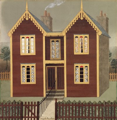 Chalets adosados (collage) de Tirzah Ravilious