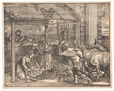 Adoración de los pastores de Titiaan (attributed to)