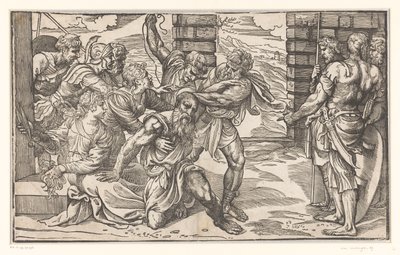 Sansón pelea con soldados filisteos de Titiaan