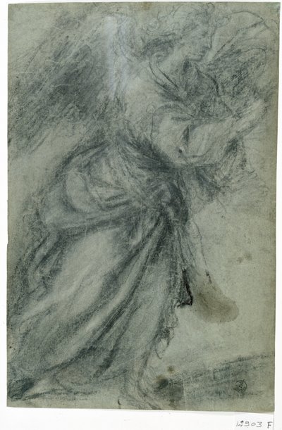 Ángel de la Anunciación (tiza sobre papel) de Titian (c.1488 1576)