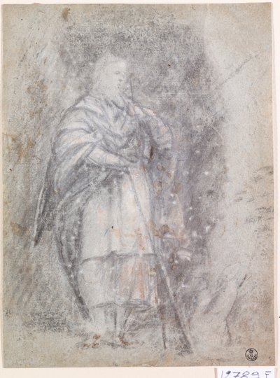 Apóstol (carboncillo sobre papel) de Titian (c.1488 1576)