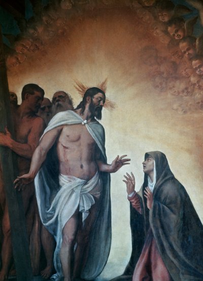 Aparición de Cristo resucitado a la Virgen de Titian (c.1488 1576)