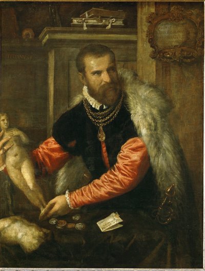 Jacopo de Strada ... (óleo sobre lienzo) de Titian (c.1488-1576)