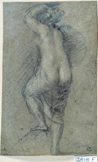 Mujer desnuda (tiza sobre papel) de Titian (c.1488 1576)