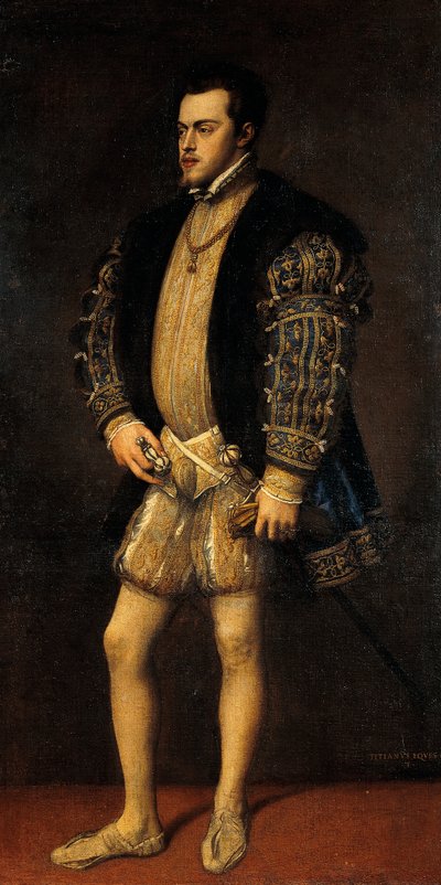 Retrato de Felipe II de España de Titian (c.1488 1576)