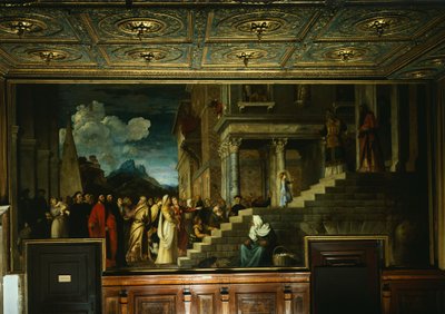 Presentación de María en el Templo de Titian (c.1488 1576)