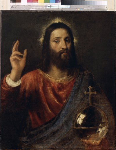 Salvator Mundi (Salvador del mundo), c.1570 (óleo sobre lienzo) de Titian (c.1488 1576)