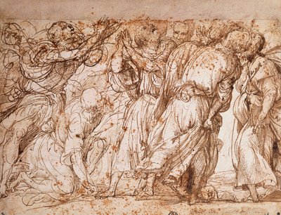 Estudio del grupo de los Apóstoles en la Iglesia de la Asunción de los Frari en Venecia de Titian (c.1488 1576)