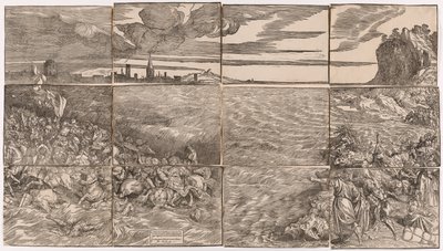 Sumersión del ejército del Faraón en el Mar Rojo de Titian (c.1488 1576)