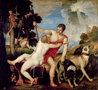 Venus y Adonis de Tiziano Vecelli