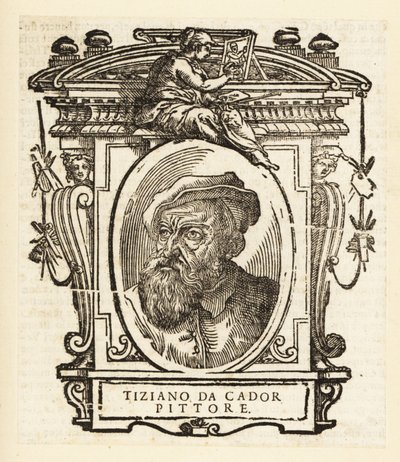 Retrato de Tiziano, pintor italiano durante el Renacimiento, nacido en Pieve di Cadore, circa 1488-1576 de Titian (c.1488 1576) (after)