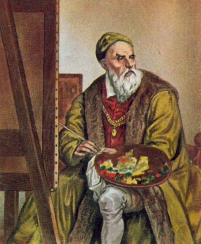 Tiziano, artista italiano (litografía en color) de Titian (c.1488 1576) (after)