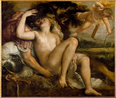 Venus, Marte y Amor de Titian (c.1488 1576) (workshop)